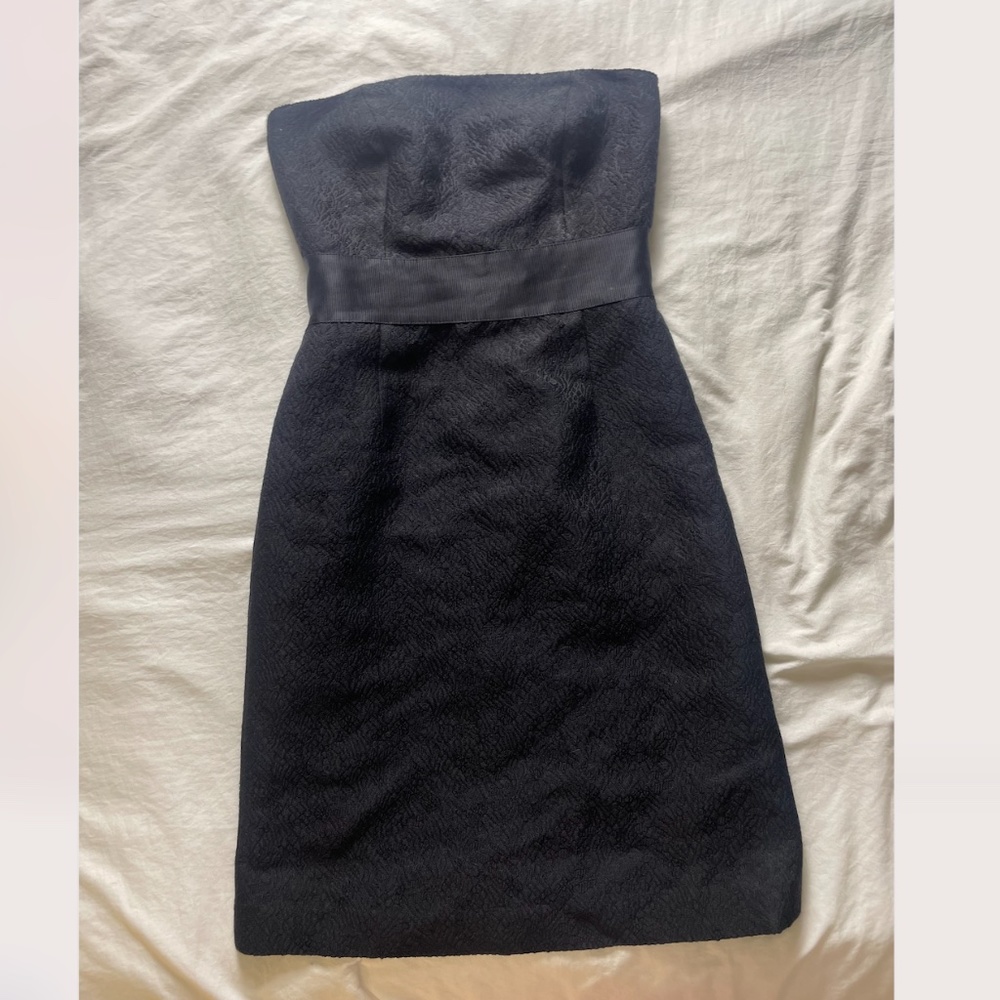 LBD Bow Strapless Chic Party Classy Modern Classic Baby Glam Tube Hip Mini Dress